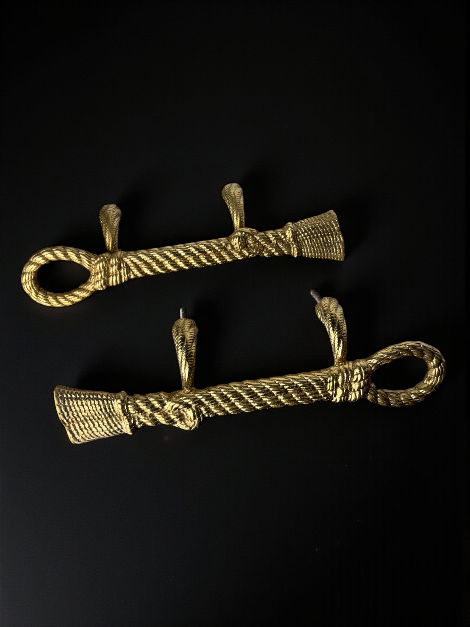 Valenti XL Bronze Rope Knot Door Handles, Spain, 1980's