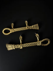 Valenti XL Bronze Rope Knot Door Handles, Spain, 1980's