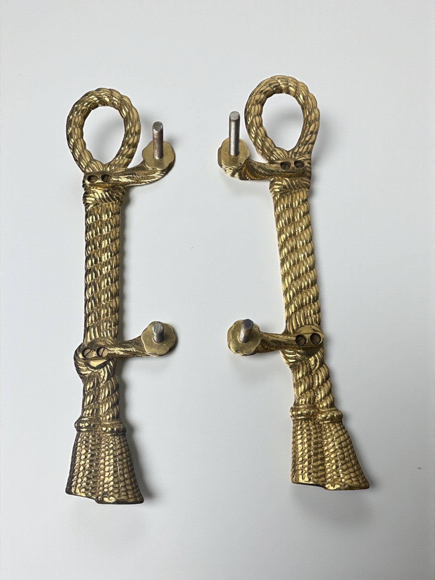 Valenti XL Bronze Rope Knot Door Handles, Spain, 1980's