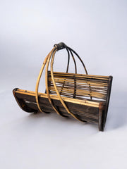 Rattan Magazine rack, Popular art, France, Circa 1950's