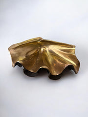 Shell tray in bronze, Italy, 1970's