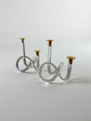 Pair of pretzel candlesticks by Dorothy Thorpe, Circa 1970's