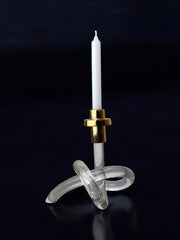 Pretzel candlestick by Dorothy Thorpe in lucite, Circa 1970's