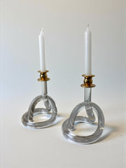 Pair of pretzel candlesticks by Dorothy Thorpe, c 1970's