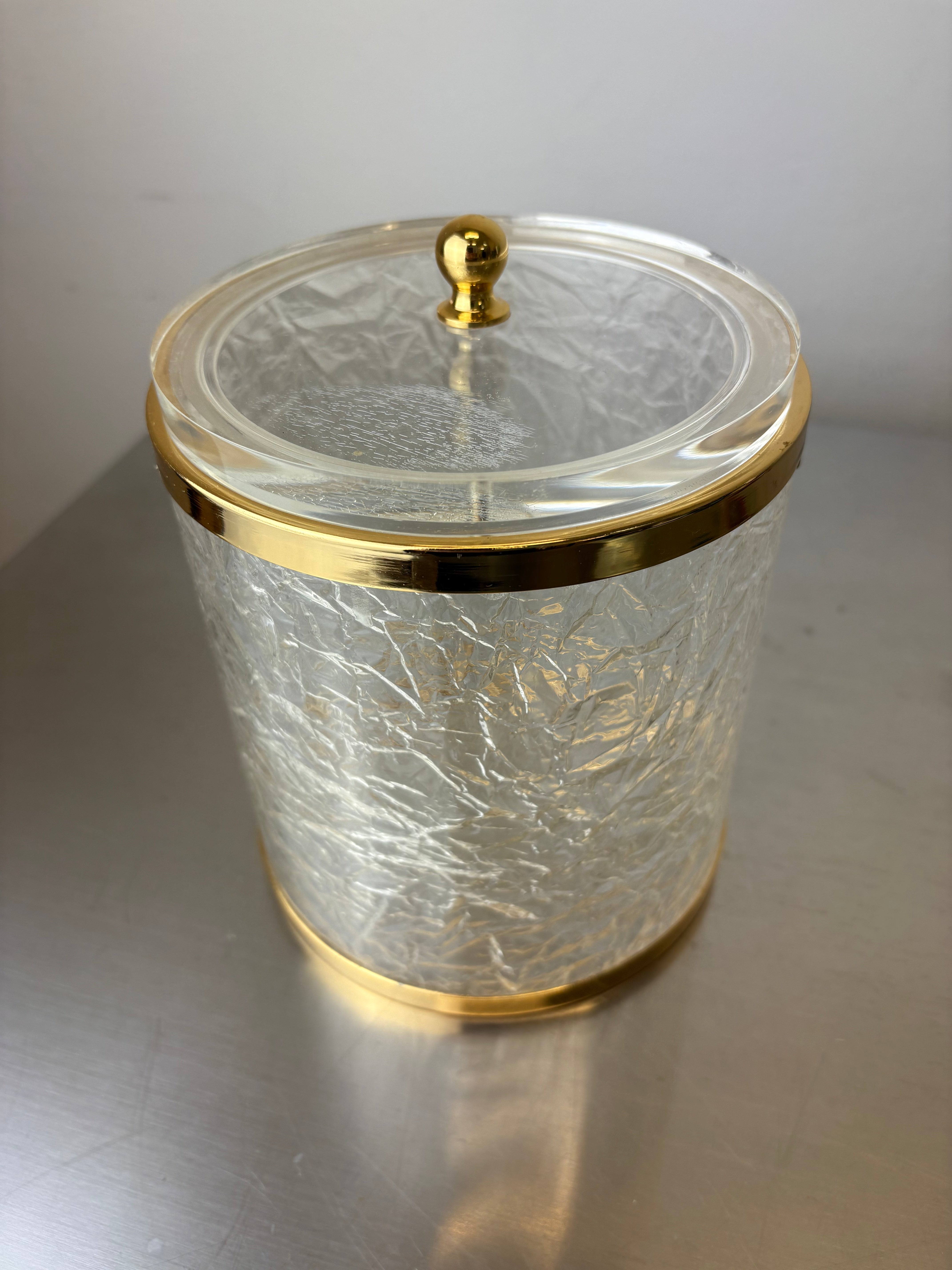 Dior style ice effect lucite box, Italy, 1970's