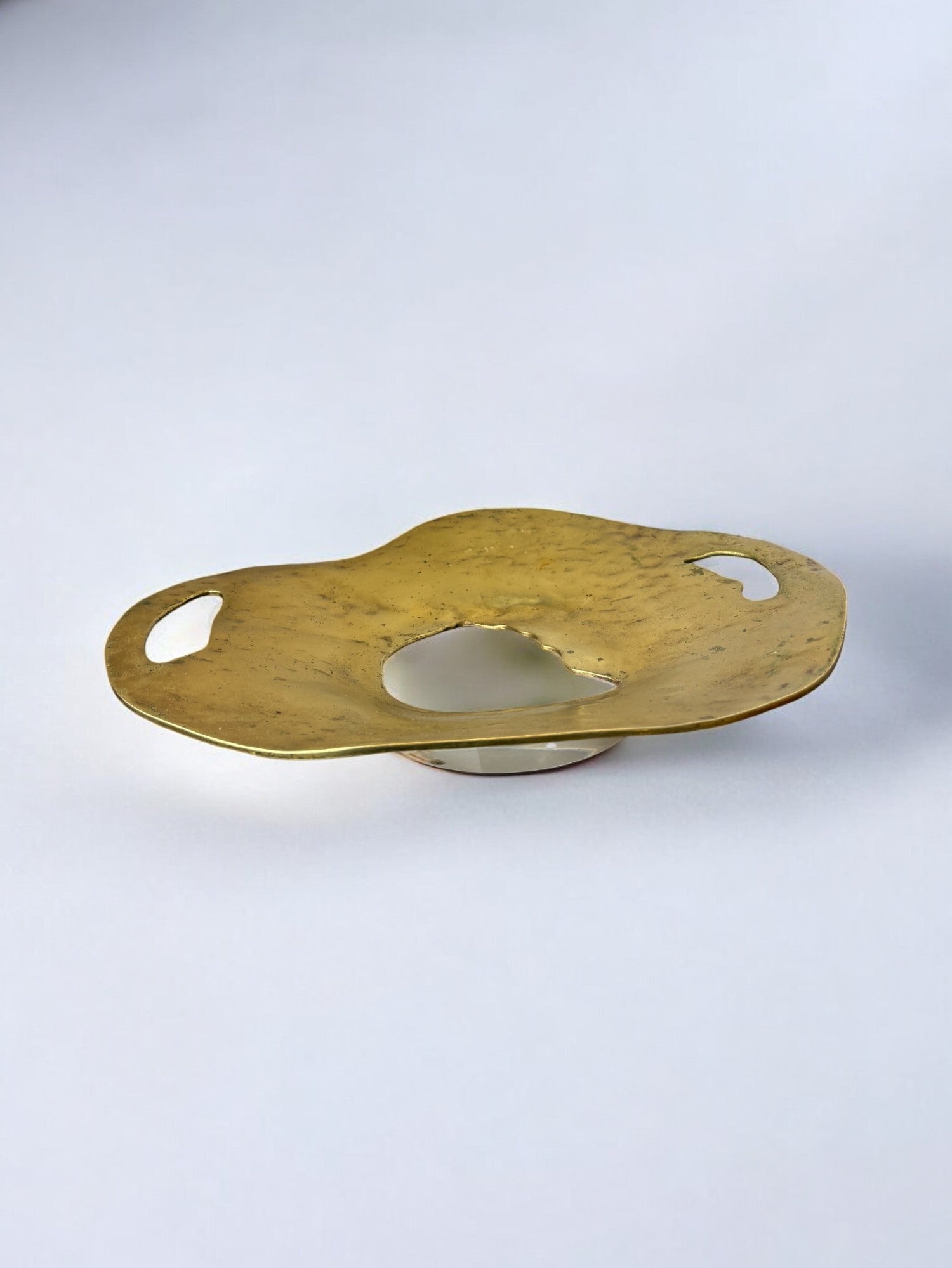 Brutalist centerpiece by Leopold, bronze & lucite, Spain, 1970's