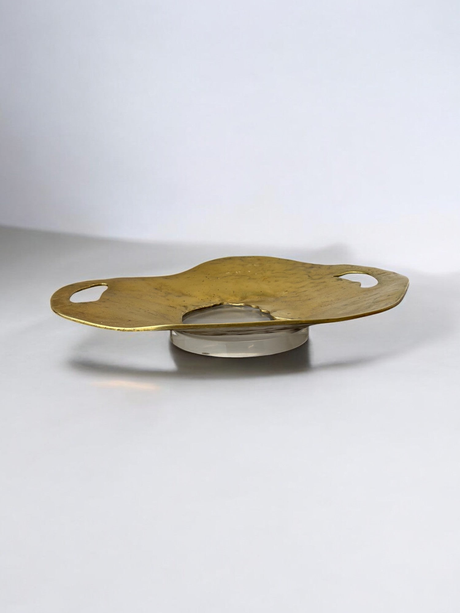 Brutalist centerpiece by Leopold, bronze & lucite, Spain, 1970's