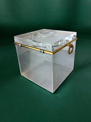 Lucite & Gold Plated Romeo Rega style Box, Italy, 1970s