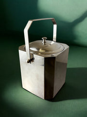 Romeo Rega Chromed Ice Bucket with tongs, Italy, 1970's