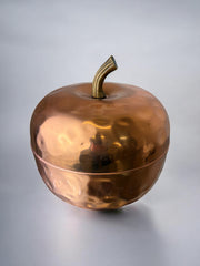 XL Apple shape Ice Bucket in copper, Portugal, 1970s