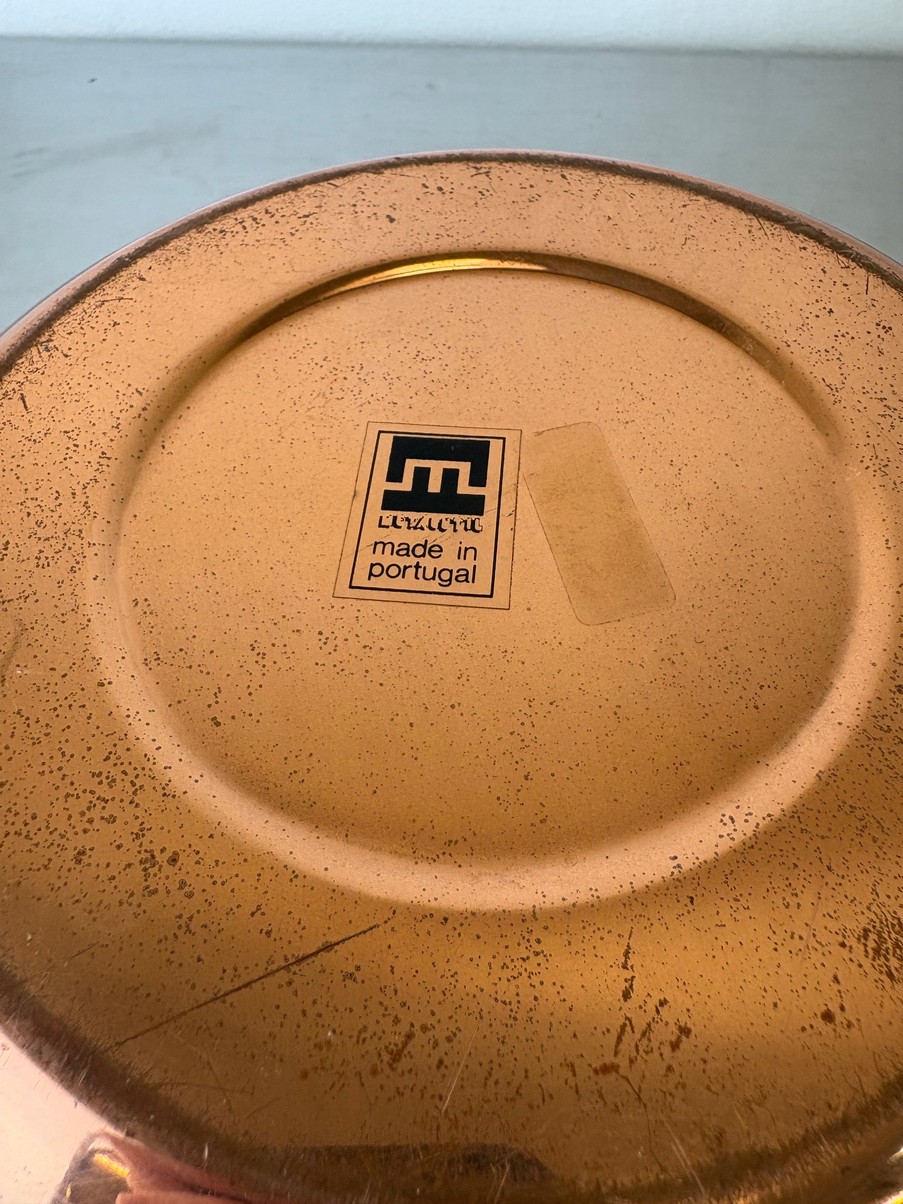 XL Apple shape Ice Bucket in copper, Portugal, 1970s