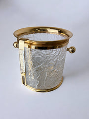 Dior style lucite ice Bucket with tongs, Italy, Circa 1970