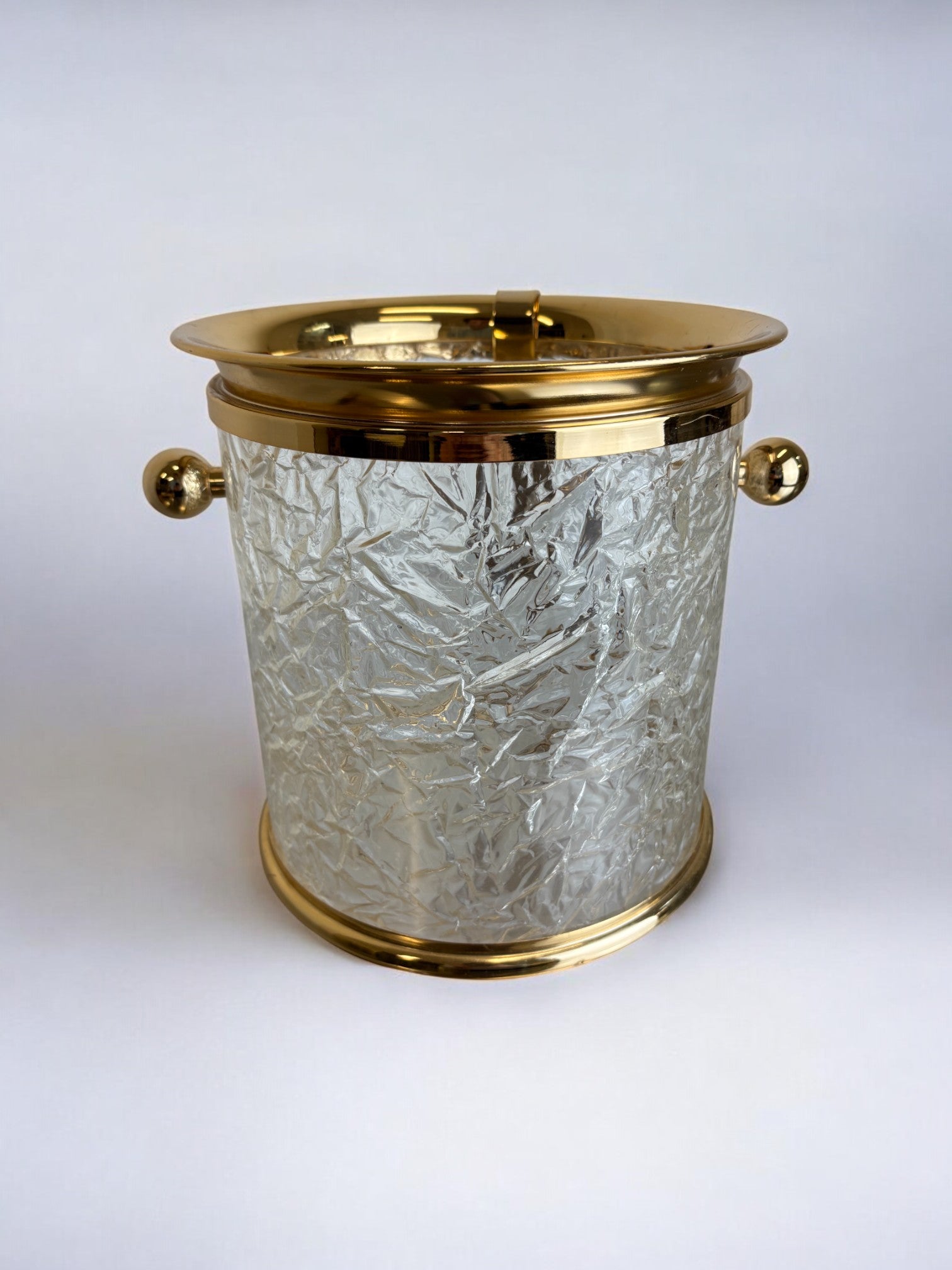 Dior style lucite ice Bucket with tongs, Italy, Circa 1970