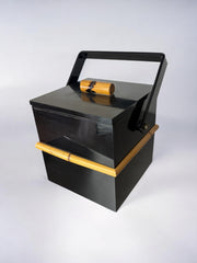 Hollywood Regency Bamboo & Lucite Ice Bucket, Italy, 1970s
