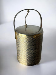 Regency braided ice bucket in brass, Italy, 1970's