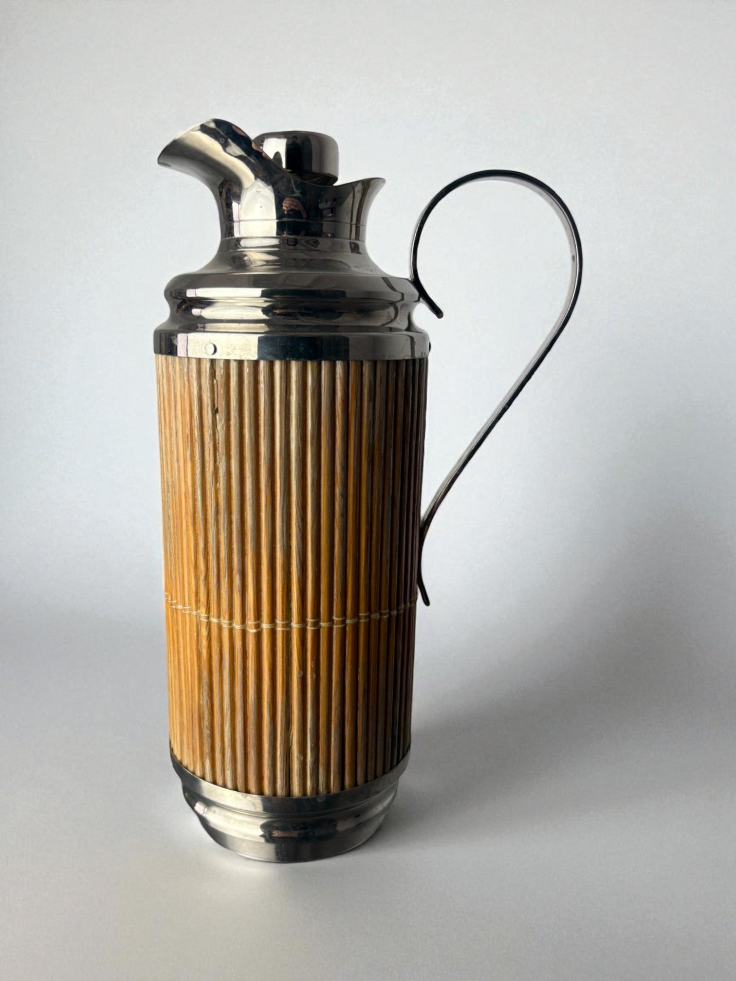Christian Dior Style Rattan Pitcher, Italy, 1970's
