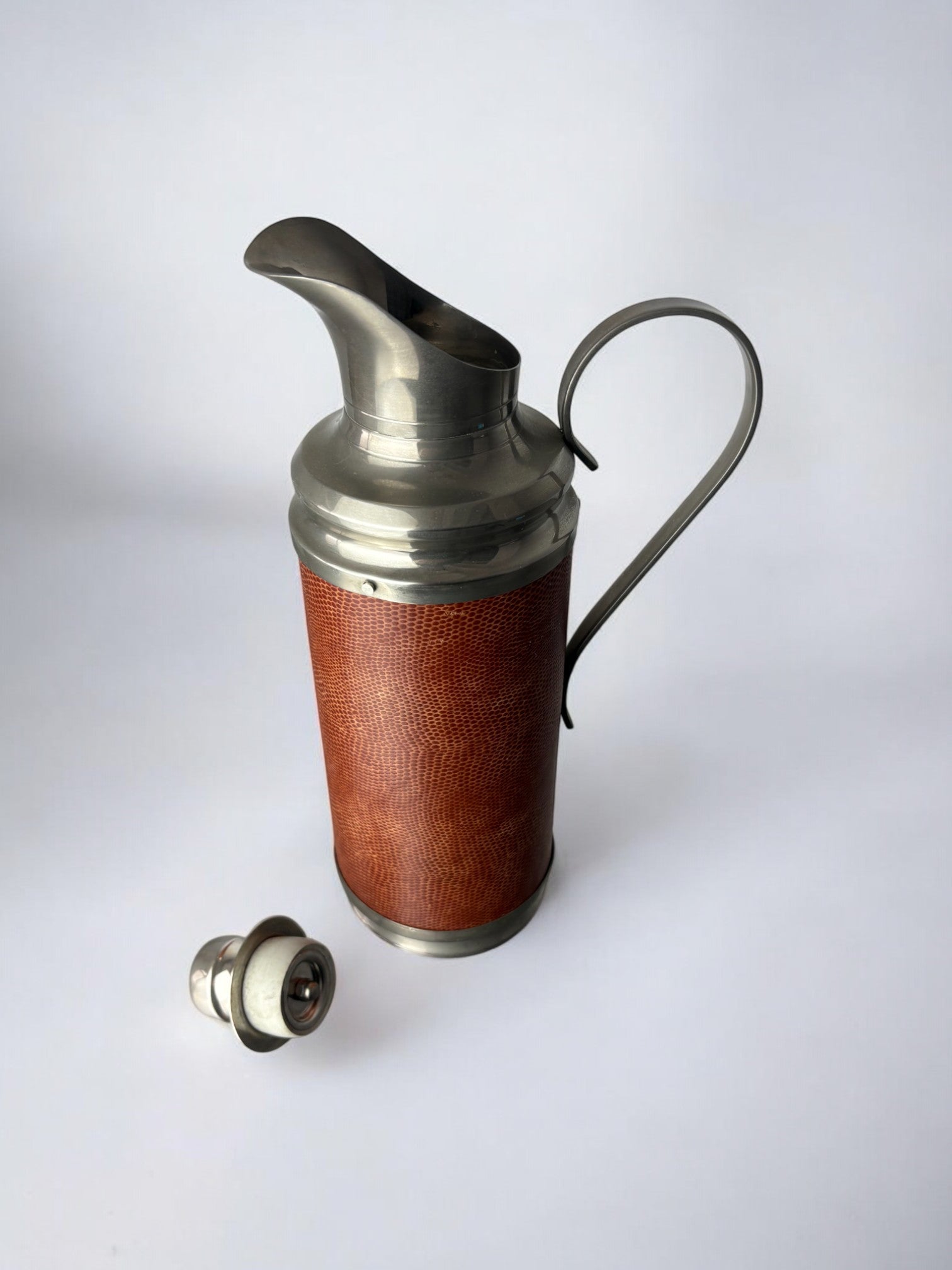 Regency Leather pitcher, Italy, 1970's