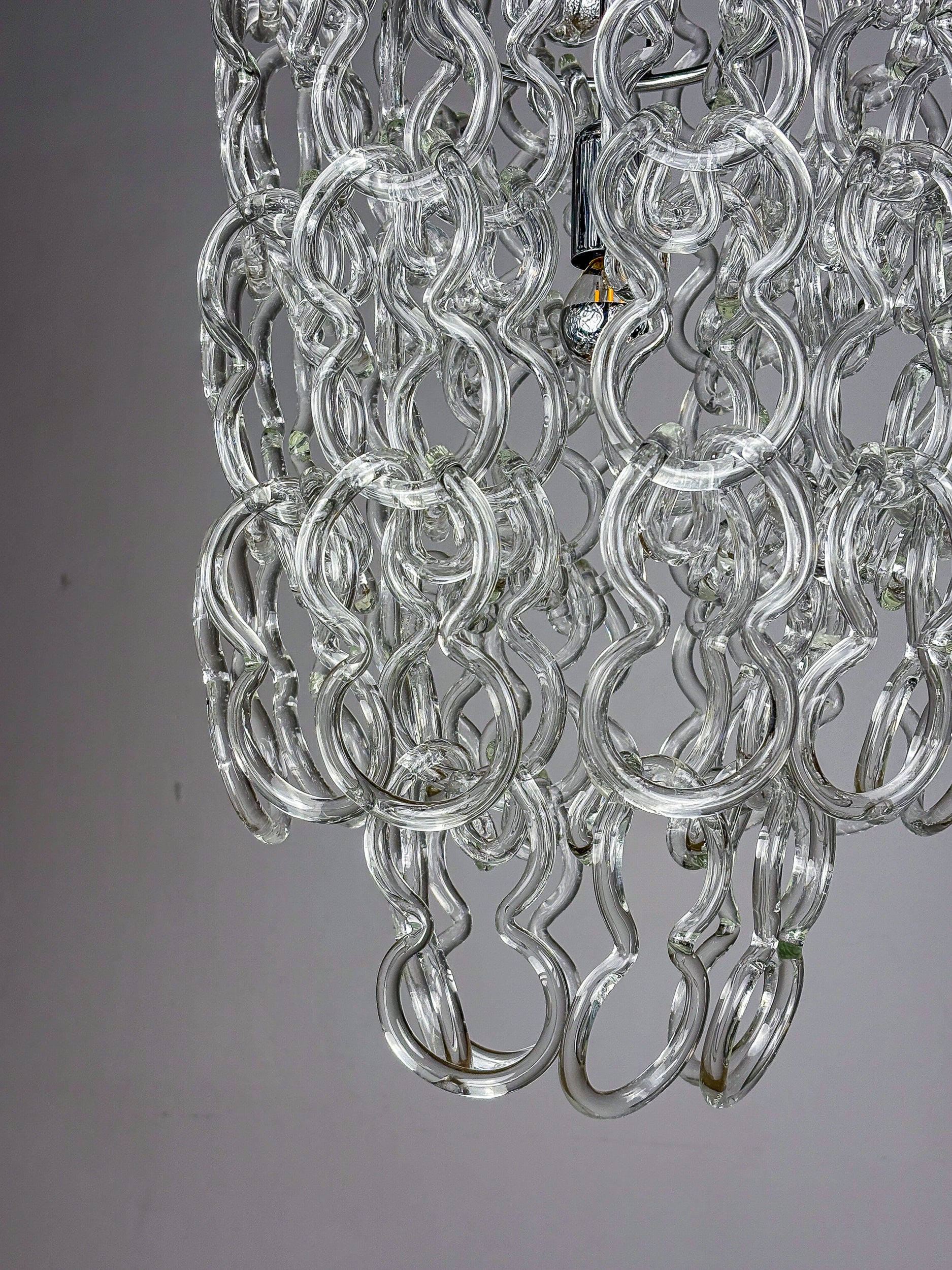 Giogali Chandelier by Angelo Mangiarotti for Vistosi, Murano Glass, Italy 1960s