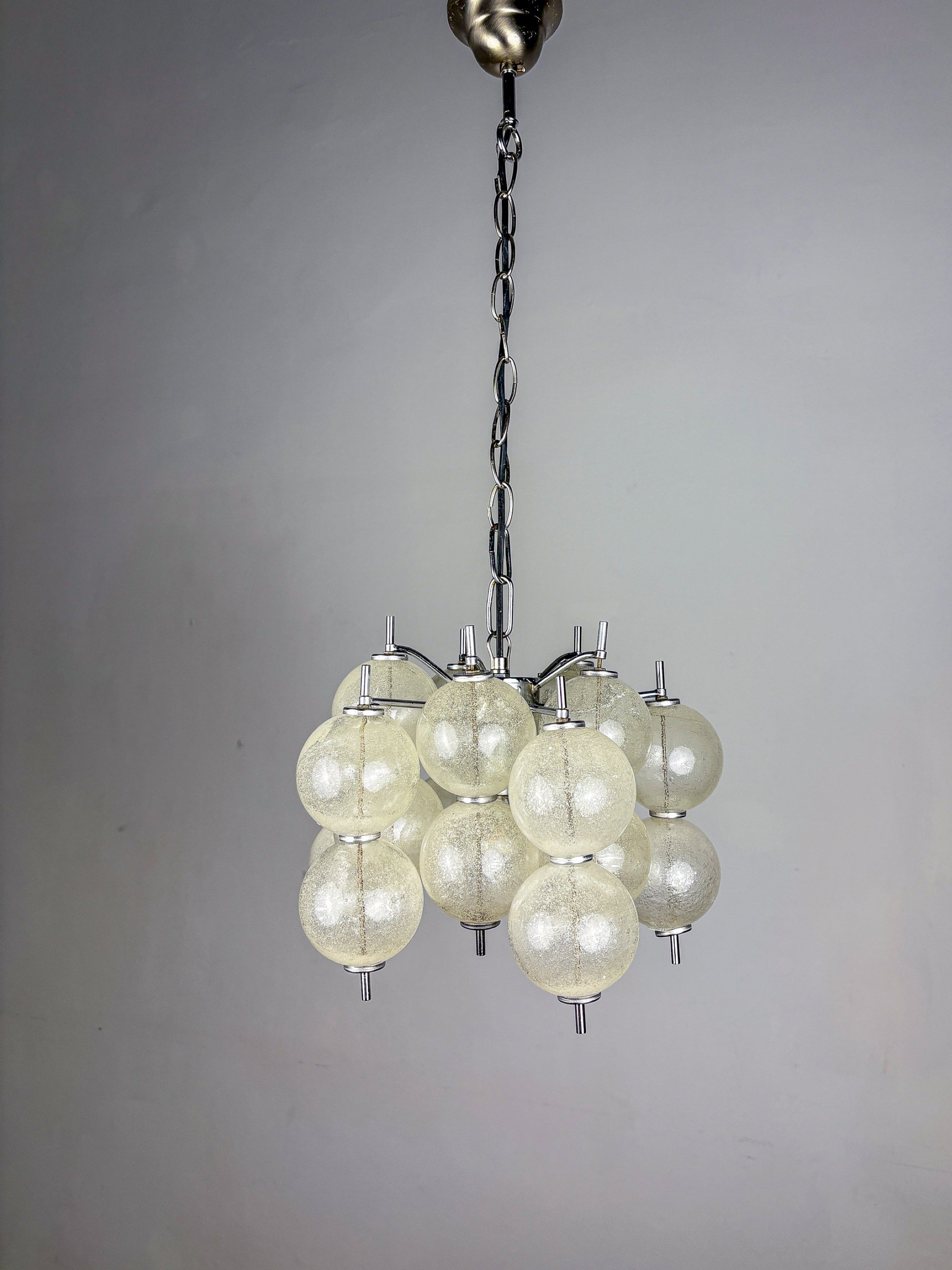 "Sterrenbeeld" Murano bubbled glass Chandelier by Raak, Netherlands, 1960's