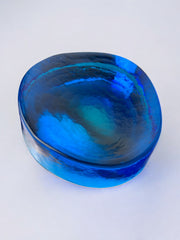 Blue ashtray by V.Nason in murano glass, italy, 1960