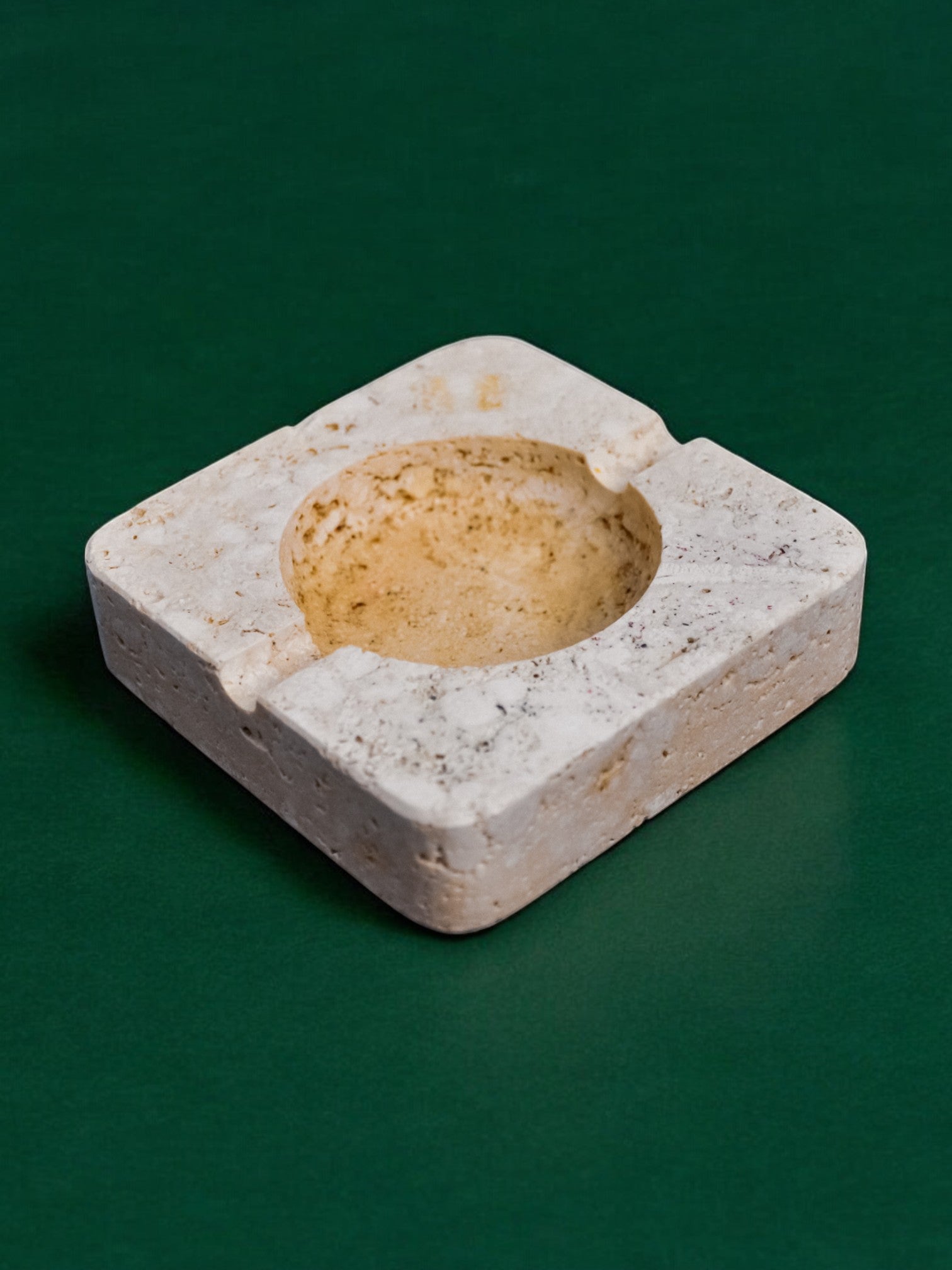 Brutalist ashtray by Fratelli Mannelli, travertine, Italy, 1970