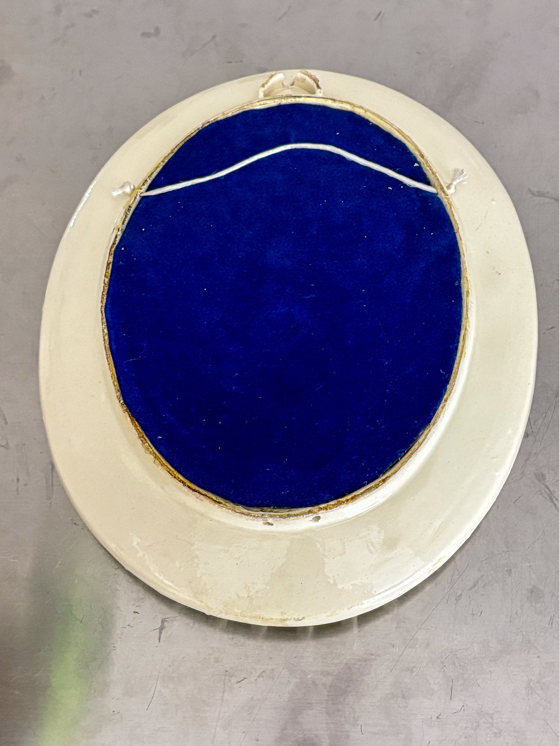 Spanish floral ceramic Mirror from Manises, spain, Circa 1970's
