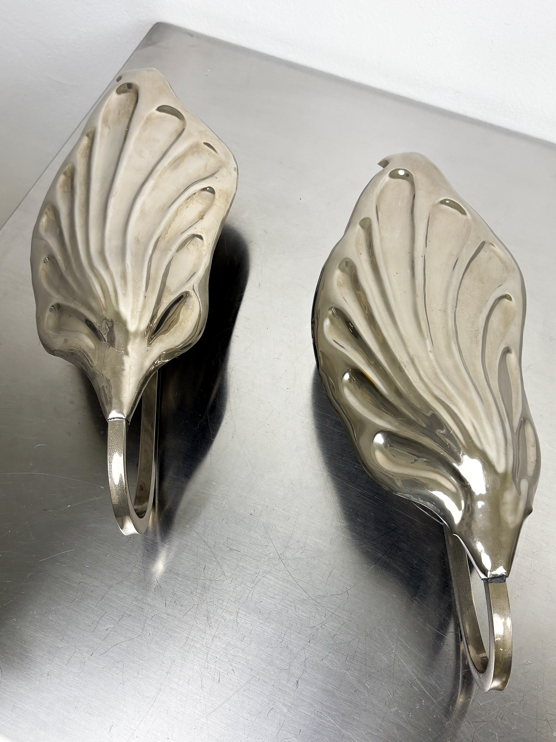Pair of Tommaso Barbi "Rhubarb" Sconces for  Bottega Gadda, Italy, 1970's