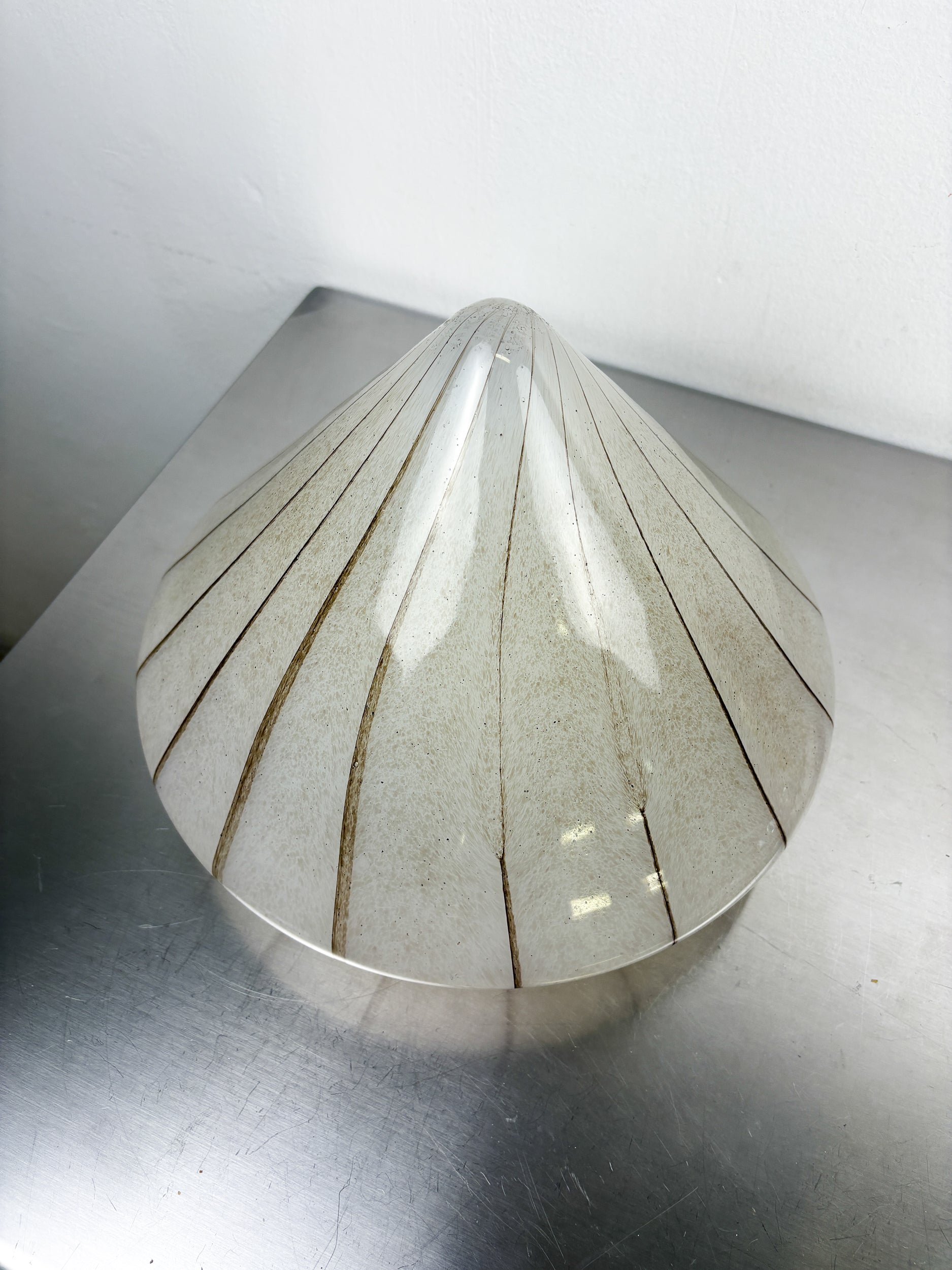 Murano Mazzega Swirl Glass Ceiling Light, Italy, 1970's