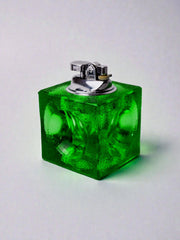 Green ice cube lighter by Antonio Imperatore, murano glass, Italy, 1970