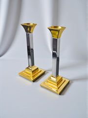 Pair of Regency candlesticks by Art3, Spain, 1970