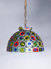Brutalist pendant lamp by Felipe Derflingher for Feders, blown glass, 1960, Mexico