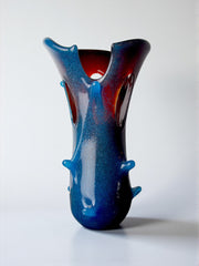 Sommerso vase by seguso in two-tone murano glass, Italy, 1970