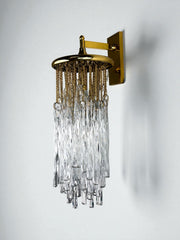 Cascade wall light by Venini, murano glass, italy, 1970's