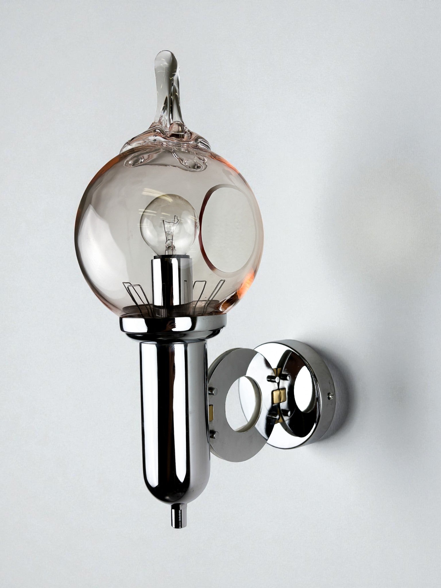 Toni Zuccheri  Drop Shaped Wall Sconce, Murano Glass, Italy 1970s