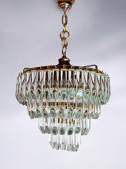Venini chandelier, 4 levels, murano glass, italy, 1970