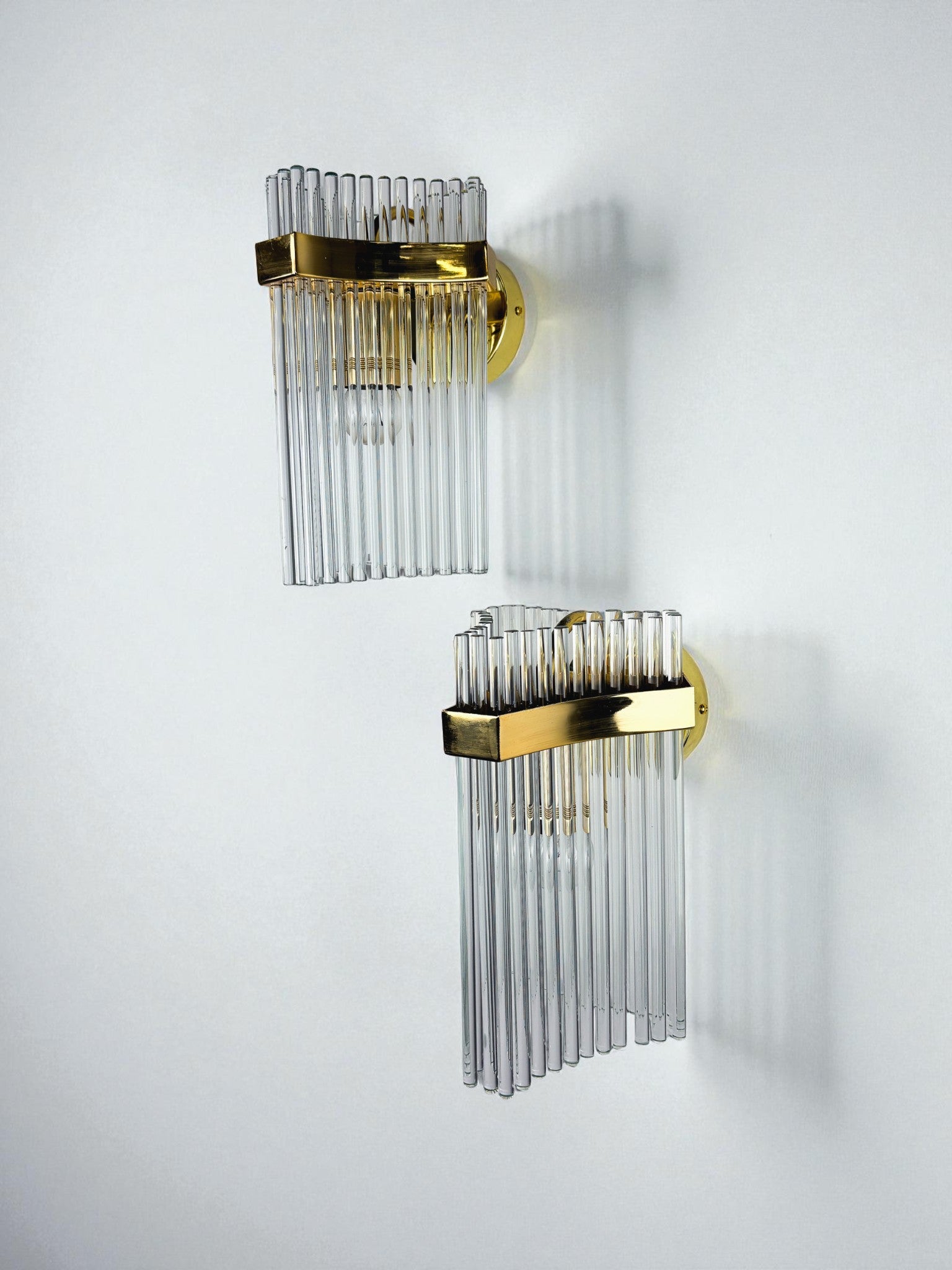 Pair of Gaetano Sciolari wall lights for Lightolier, Italy, Circa 1970's