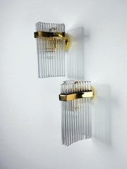 Pair of Gaetano Sciolari wall lights for Lightolier, Italy, Circa 1970's