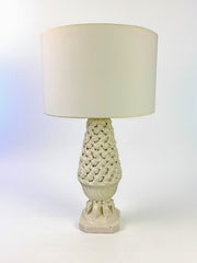 Spanish floral ceramic table lamp from Manises, spain, Circa 1970's