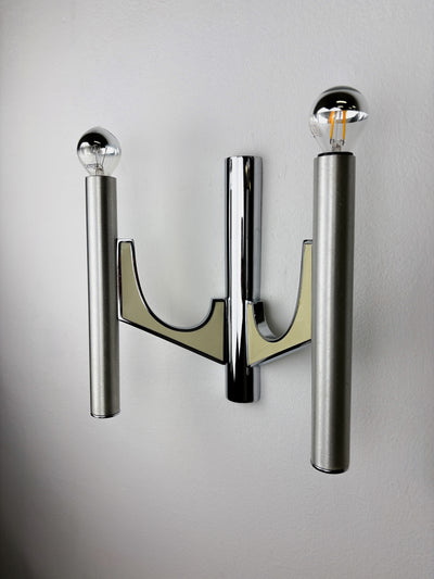 Gaetano Sciolari Tubular Wall Sconce, Model "105", Italy 1970s