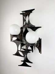 Large Brutalist & sculptural wall light by Marc Weinstein, Germany, 1960s