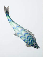 Vintage Murano XL Glass Fish Sculpture, Italy, 1970