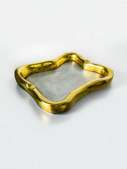 David Marshall Brutalist ashtray, bronze and brass, 1970's