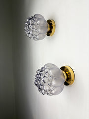 Pair of Bubble Glass Sconces – Helena Tynell Style, Germany, Circa 1970's
