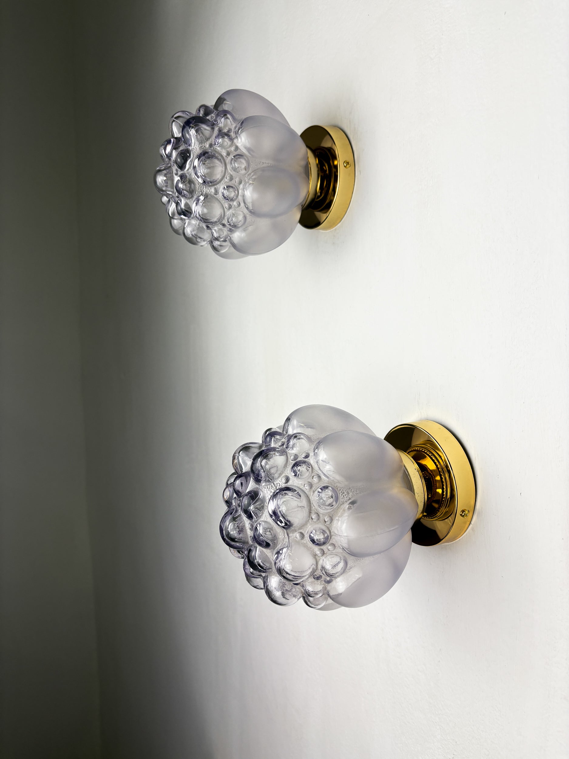 Pair of Bubble Glass Sconces – Helena Tynell Style, Germany, Circa 1970's