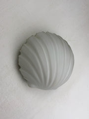 Shell-Shaped Wall Light by Limburg, Opaline Glass, Germany 1970s