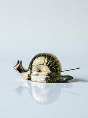 Vintage Italian Snail Butter Dish, Silver-Plated, 1970s