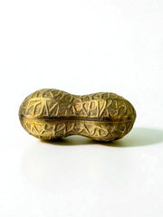 Italian Peanut shaped jewelry box in brass, Italy, 1970's