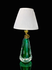 Midcentury Pietro toso table lamp, Green and bubble Sommerso Murano, Italy