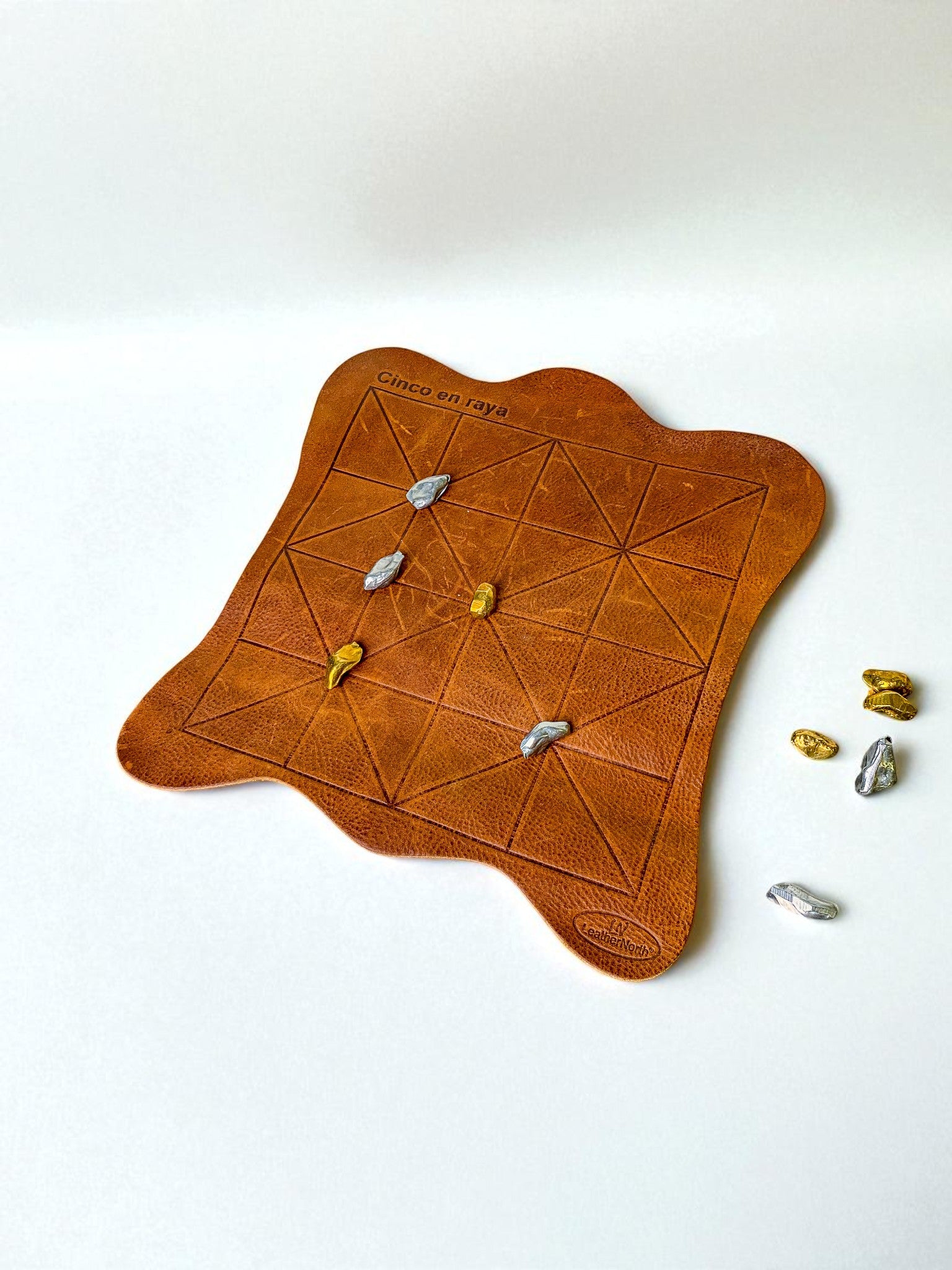 Brutalist Morpion Game by Art3, Brass & Aluminum, Spain, 1980s