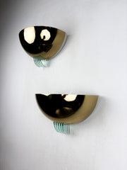 Pair of Modernist Design Half Moon Wall Lamp by GS Germany, 1980's